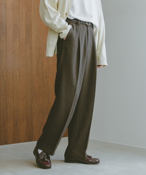 RAGEBLUE（レイジブルー）の「ツイル/ワンタックワイドテーパードスラックス（スラックス・メンズ・ブラック/ブラウン/チェック/ダークグレー・SMALL/MEDIUM/LARGE）」の22枚目の写真