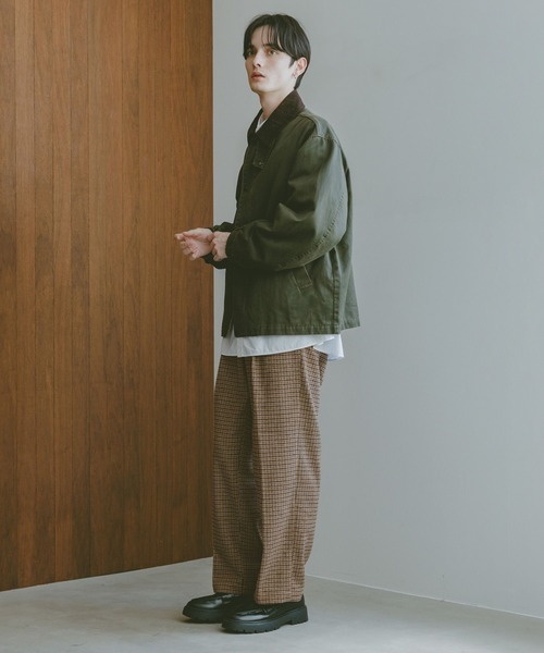 RAGEBLUE（レイジブルー）の「ツイル/ワンタックワイドテーパードスラックス（スラックス・メンズ・ブラック/ブラウン/チェック/ダークグレー・SMALL/MEDIUM/LARGE）」の9枚目の写真