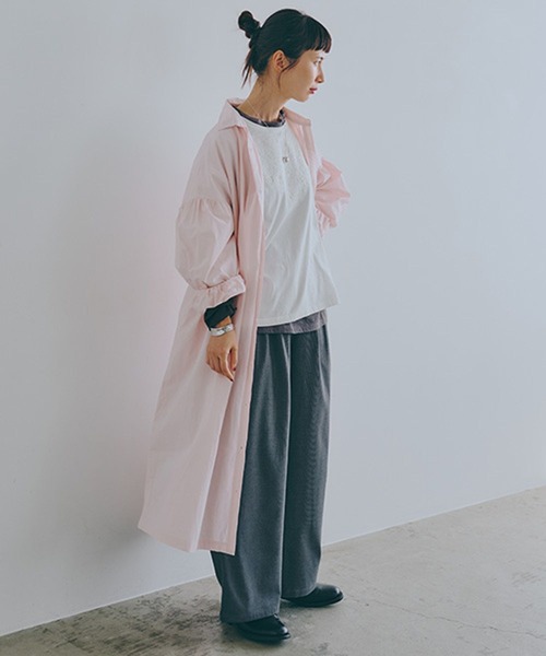 studio CLIP（スタディオクリップ）の「《natural by clip》コットンワッシャーシャツワンピース（ワンピース・レディース・ブラック/ピンク/ホワイト・FREE）」の5枚目の写真