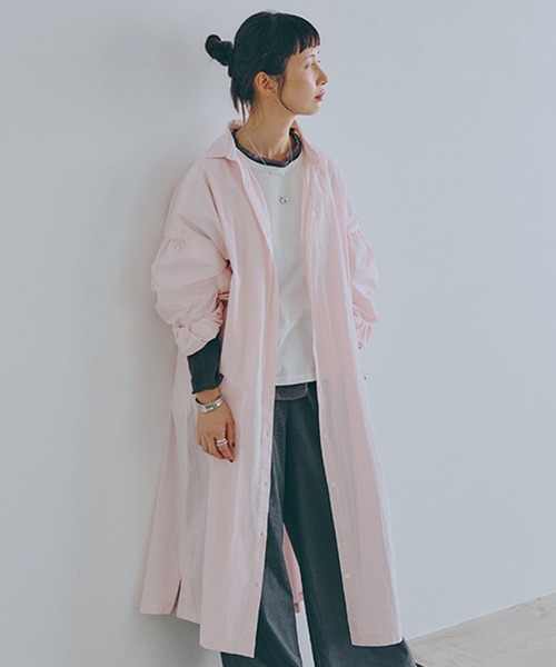 studio CLIP（スタディオクリップ）の「《natural by clip》コットンワッシャーシャツワンピース（ワンピース・レディース・ブラック/ピンク/ホワイト・FREE）」の6枚目の写真