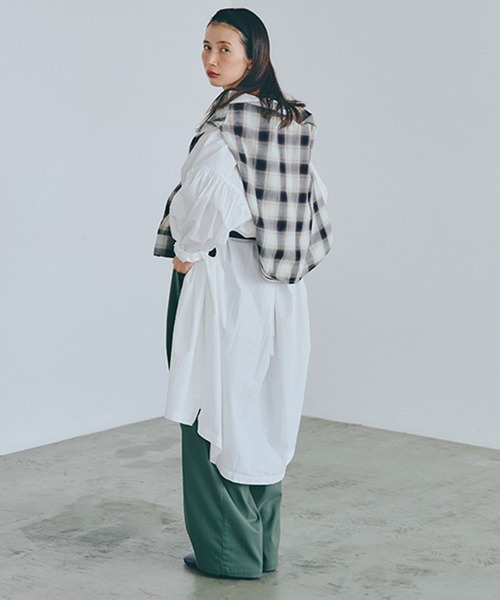 studio CLIP（スタディオクリップ）の「《natural by clip》コットンワッシャーシャツワンピース（ワンピース・レディース・ブラック/ピンク/ホワイト・FREE）」の9枚目の写真