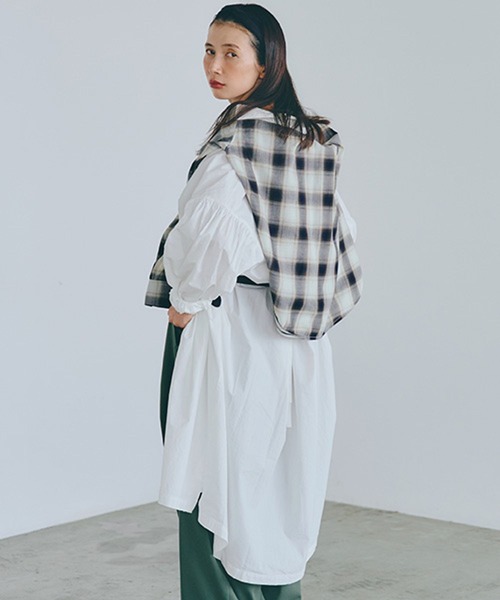 studio CLIP（スタディオクリップ）の「《natural by clip》コットンワッシャーシャツワンピース（ワンピース・レディース・ブラック/ピンク/ホワイト・FREE）」の10枚目の写真