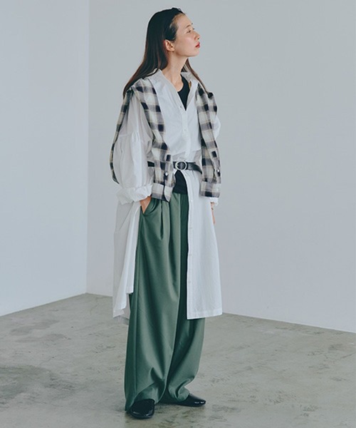 studio CLIP（スタディオクリップ）の「《natural by clip》コットンワッシャーシャツワンピース（ワンピース・レディース・ブラック/ピンク/ホワイト・FREE）」の11枚目の写真