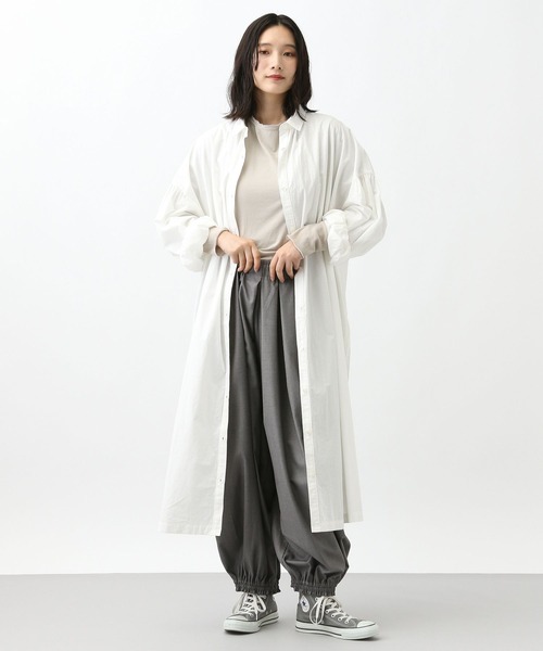 studio CLIP（スタディオクリップ）の「《natural by clip》コットンワッシャーシャツワンピース（ワンピース・レディース・ブラック/ピンク/ホワイト・FREE）」の12枚目の写真