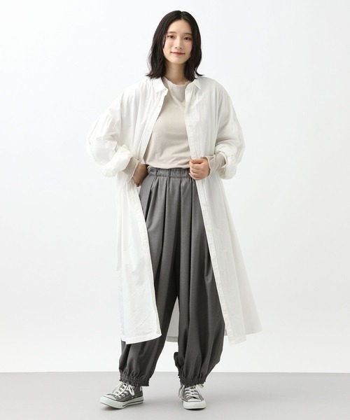 studio CLIP（スタディオクリップ）の「《natural by clip》コットンワッシャーシャツワンピース（ワンピース・レディース・ブラック/ピンク/ホワイト・FREE）」の13枚目の写真