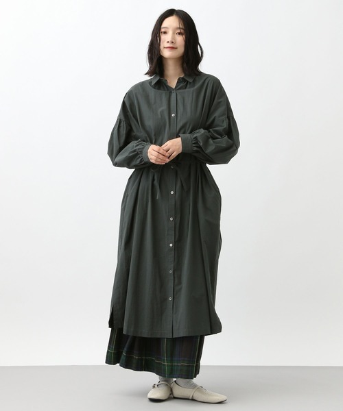 studio CLIP（スタディオクリップ）の「《natural by clip》コットンワッシャーシャツワンピース（ワンピース・レディース・ブラック/ピンク/ホワイト・FREE）」の16枚目の写真