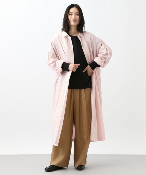 studio CLIP（スタディオクリップ）の「《natural by clip》コットンワッシャーシャツワンピース（ワンピース・レディース・ブラック/ピンク/ホワイト・FREE）」の19枚目の写真