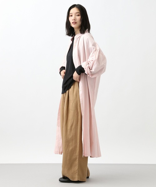 studio CLIP（スタディオクリップ）の「《natural by clip》コットンワッシャーシャツワンピース（ワンピース・レディース・ブラック/ピンク/ホワイト・FREE）」の21枚目の写真