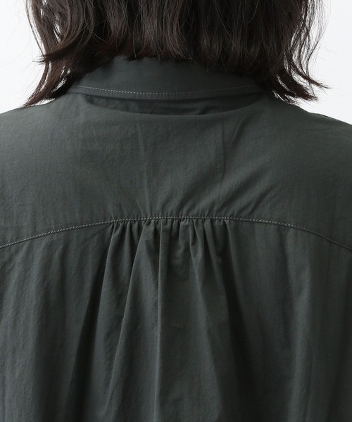 セール】《natural by clip》コットンワッシャーシャツワンピース