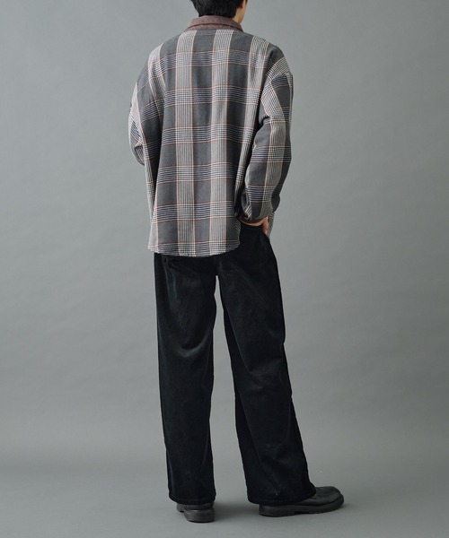 COLONY 2139(コロニートゥーワンスリーナイン)の「先染めチェック袖ギャザーBIGシャツ(シャツ/ブラウス・メンズ・グレー/ネイビー/ブラウン・MEDIUM/LARGE)」の18枚目の写真