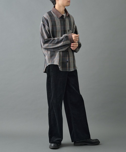 COLONY 2139(コロニートゥーワンスリーナイン)の「先染めチェック袖ギャザーBIGシャツ(シャツ/ブラウス・メンズ・グレー/ネイビー/ブラウン・MEDIUM/LARGE)」の19枚目の写真