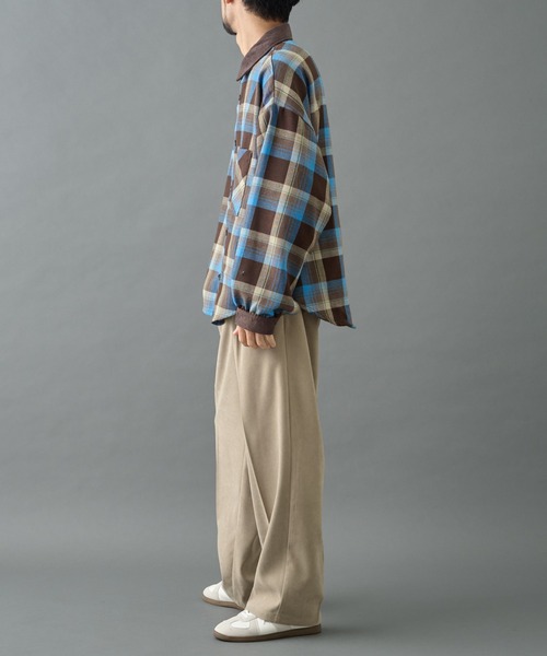 COLONY 2139(コロニートゥーワンスリーナイン)の「先染めチェック袖ギャザーBIGシャツ(シャツ/ブラウス・メンズ・グレー/ネイビー/ブラウン・MEDIUM/LARGE)」の21枚目の写真