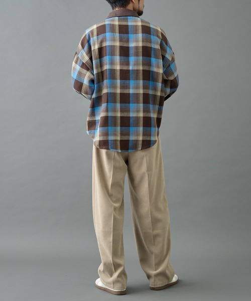 COLONY 2139(コロニートゥーワンスリーナイン)の「先染めチェック袖ギャザーBIGシャツ(シャツ/ブラウス・メンズ・グレー/ネイビー/ブラウン・MEDIUM/LARGE)」の22枚目の写真