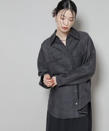 NANO universe（ナノユニバース）の「フェイクスエードシャツ(セットアップ可)（シャツ/ブラウス・レディース）」