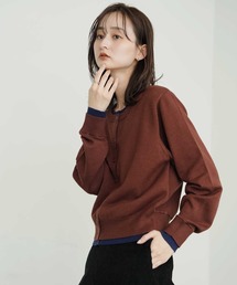 Bulue.（ブルー）の「【Bulue.】レイヤードデザインニットカーディガン（カーディガン/ボレロ）」