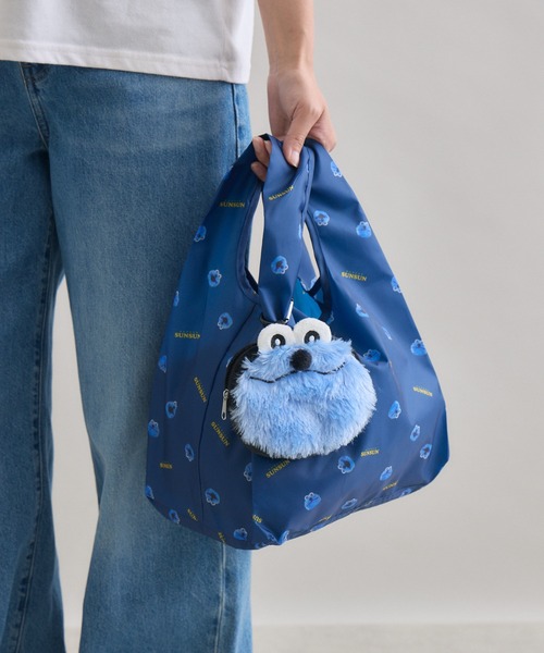 Sunsun エコバッグ パペットスンスン】ポーチ付エコバッグ（エコバッグ/サブバッグ