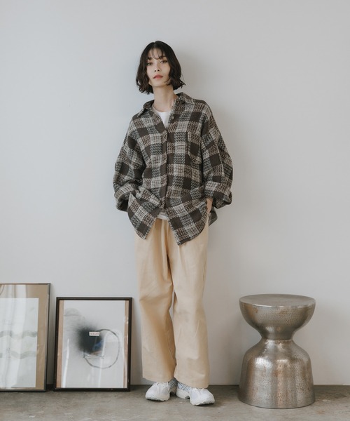 AO2（アオズ）の「Block Check Drop Shoulder Jacket / ブロック