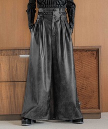 HARE | フェイクレザーダブルウエストパンツ(HARE)(その他パンツ)