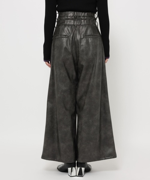 HARE（ハレ）の「フェイクレザーダブルウエストパンツ(HARE)（その他パンツ・レディース・ブラック/グレー・FREE）」の22枚目の写真