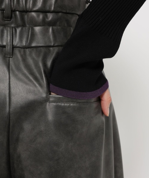 フェイクレザーダブルウエストパンツ(HARE)（その他パンツ）｜HARE