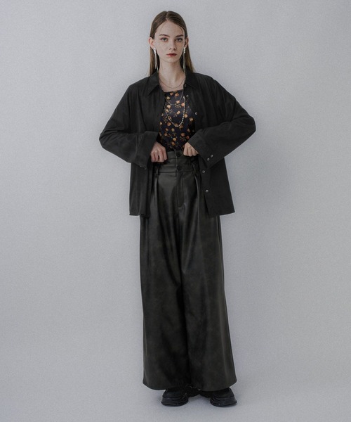 フェイクレザーダブルウエストパンツ(HARE)（その他パンツ）｜HARE