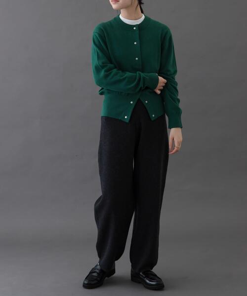 FORK&SPOON（フォークアンドスプーン）の「FORK&SPOON　ミラージュクルーネックニットカーディガン（カーディガン/ボレロ・レディース・ネイビー/ブラウン/グリーン・1）」の21枚目の写真