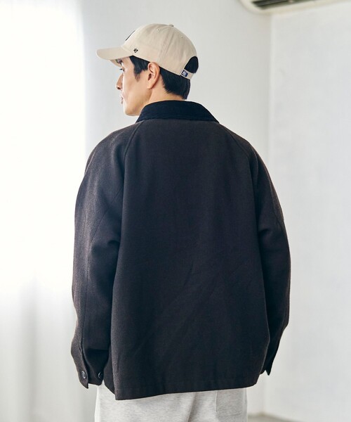 セール】ウールブレンドツイルジャケット（ステンカラーコート）｜coen