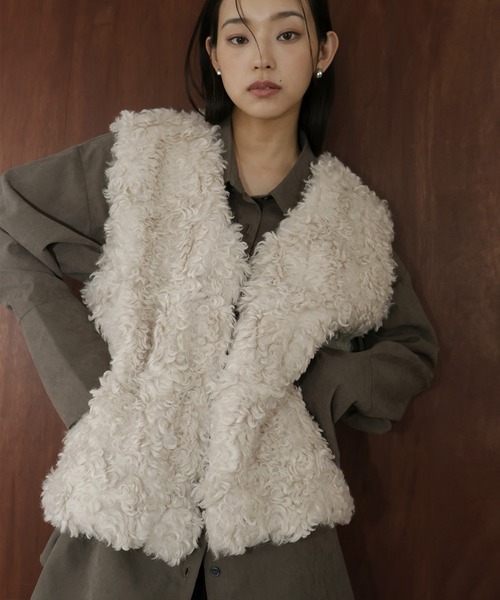 プードルフェイクファーベスト（ベスト）｜hellam（へラム）の