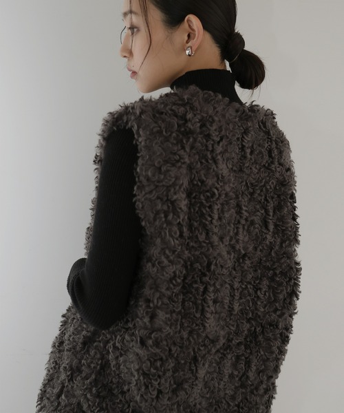 プードルフェイクファーベスト（ベスト）｜hellam（へラム）の