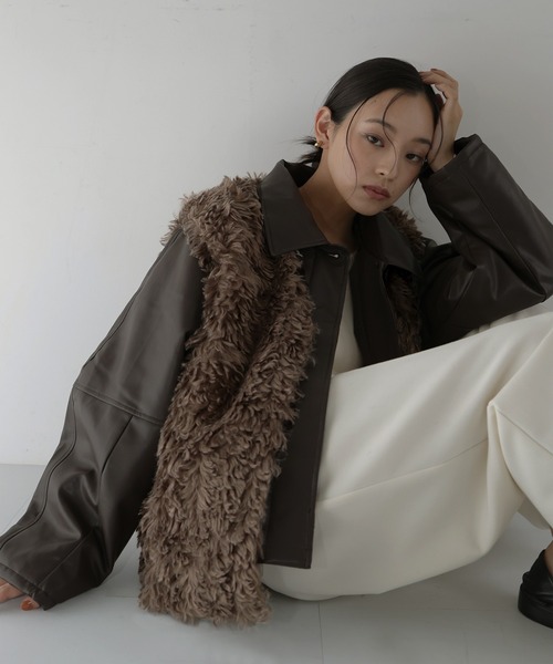 hellam（へラム）の「プードルフェイクファーベスト（ベスト・レディース・チャコール/モカ/アイボリー・FREE）」の20枚目の写真