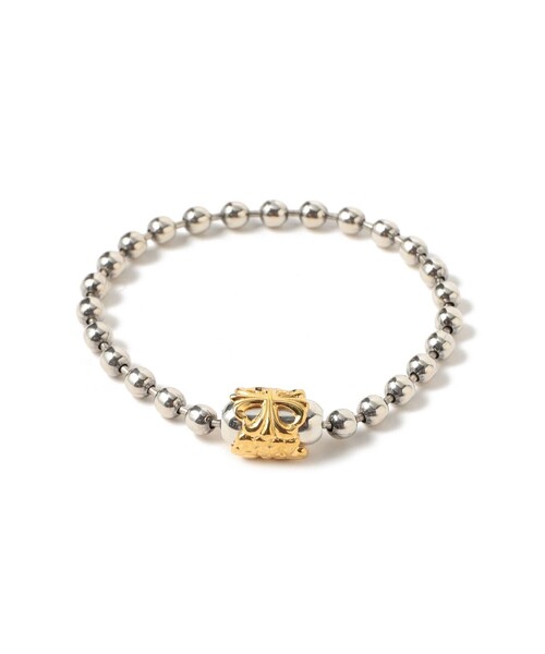 BILL WALL LEATHER（ビルウォールレザー）の「B536-5.5mm Large Ball Chain Bracelet 18k Yellow Gold Plated Basket Ver.（ブレスレット・レディース・その他・ONE SIZE）」の2枚目の写真