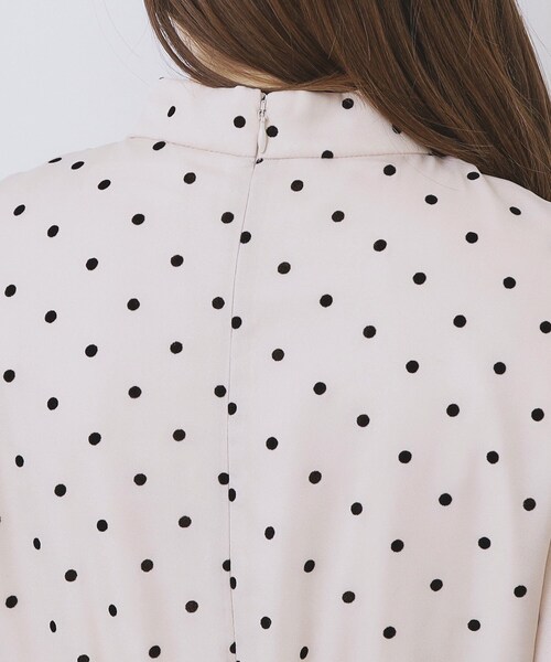 index(インデックス)の「ドットデザインタックワンピース【洗濯機OK/イージーアイロン】(ワンピース・レディース・ネイビー系/ベージュ系その他4/ワイン系1・36/38/40/42)」の13枚目の写真