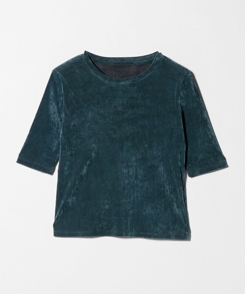 A DAY IN THE LIFE UNITED ARROWS（アデイインザライフユナイテッドアローズ）の「シアーフロッキー ハーフスリーブT ＜A DAY IN THE LIFE＞（Tシャツ/カットソー・レディース・ベージュ/ライトグレー/ダークグリーン・FREE）」の3枚目の写真