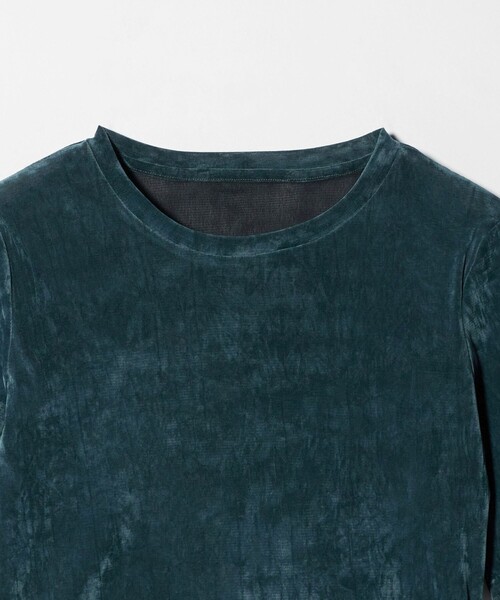 A DAY IN THE LIFE UNITED ARROWS（アデイインザライフユナイテッドアローズ）の「シアーフロッキー ハーフスリーブT ＜A DAY IN THE LIFE＞（Tシャツ/カットソー・レディース・ベージュ/ライトグレー/ダークグリーン・FREE）」の6枚目の写真