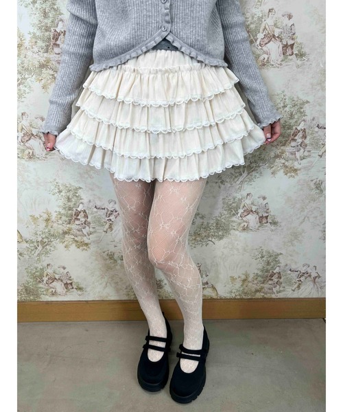 PHILLY（フィリー）の「フェイクスウェードフリルミニスカート（スカート・レディース・ブラウン/アイボリー・FREE）」の16枚目の写真