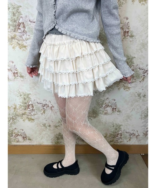 PHILLY（フィリー）の「フェイクスウェードフリルミニスカート（スカート・レディース・ブラウン/アイボリー・FREE）」の14枚目の写真