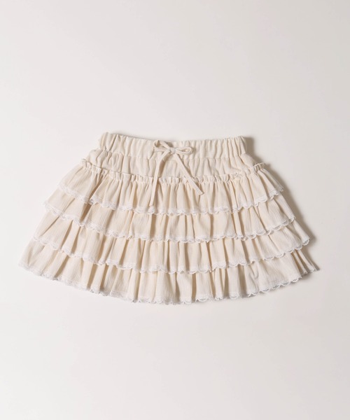 PHILLY（フィリー）の「フェイクスウェードフリルミニスカート（スカート・レディース・ブラウン/アイボリー・FREE）」の9枚目の写真
