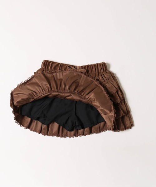 PHILLY（フィリー）の「フェイクスウェードフリルミニスカート（スカート・レディース・ブラウン/アイボリー・FREE）」の5枚目の写真