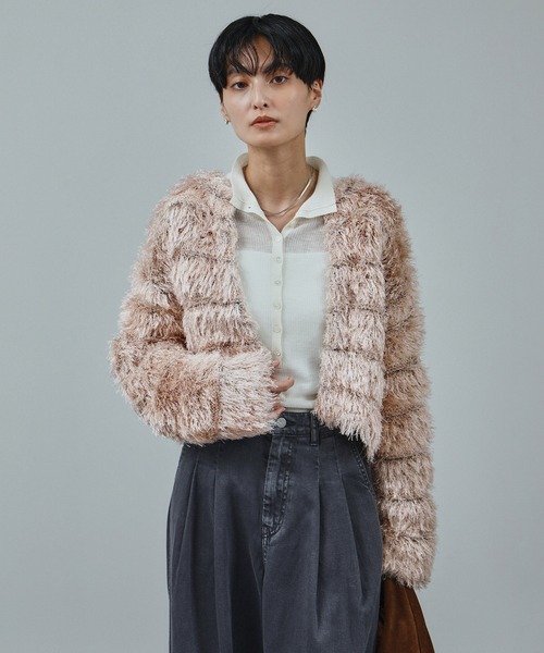 セール】シャギーファーニットボレロ（カーディガン/ボレロ）｜SALON