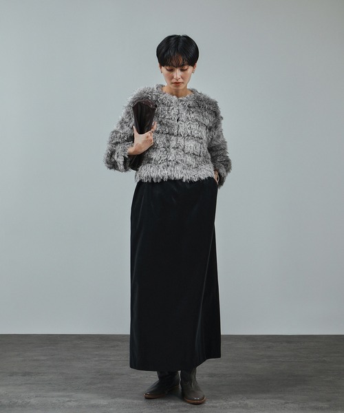 SALON adam et rope'（サロン アダム エ ロペ）の「シャギーファーニットボレロ（カーディガン/ボレロ・レディース・グレー/ピンク・FREE）」の20枚目の写真