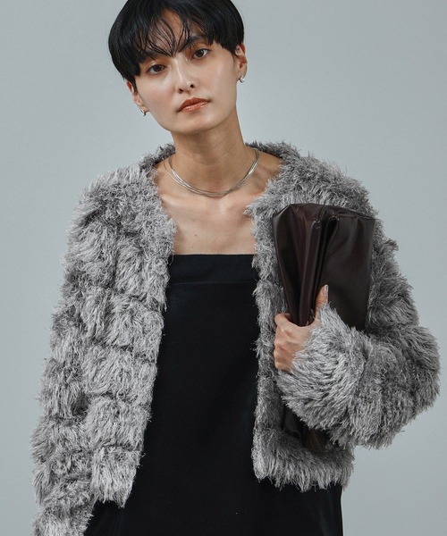 セール】シャギーファーニットボレロ（カーディガン/ボレロ）｜SALON