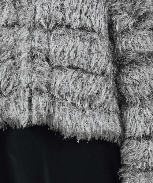 SALON adam et rope'（サロン アダム エ ロペ）の「シャギーファーニットボレロ（カーディガン/ボレロ・レディース・グレー/ピンク・FREE）」の5枚目の写真