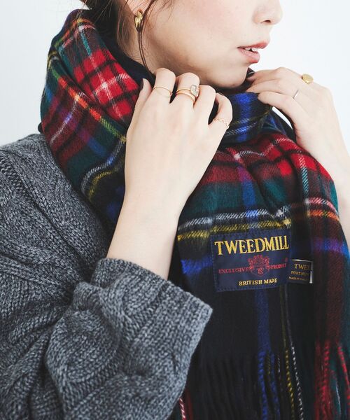 le.coeur blanc(ルクールブラン)の「TWEEDMILLストール(ストール/ショール・レディース・ブラック系その他/グレー系その他/ブラウン系その他3/ベージュ系その他2/ブラウン系その他2/ブルー系その他2/ホワイト系その他2/ベージュ系その他3・FREE)」の3枚目の写真