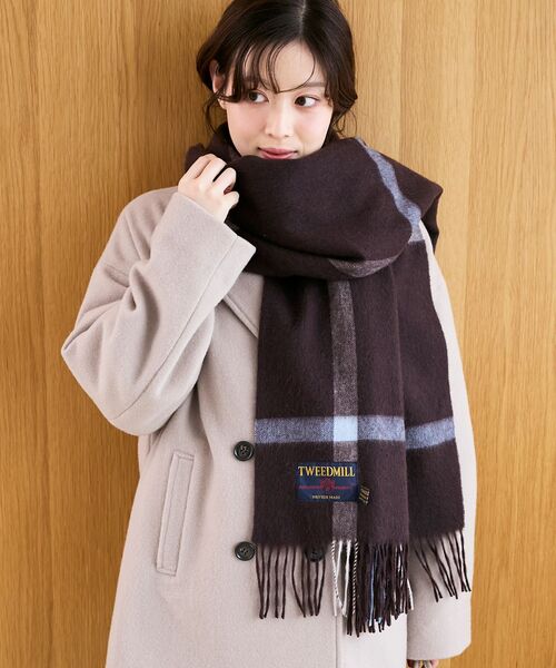 le.coeur blanc(ルクールブラン)の「TWEEDMILLストール(ストール/ショール・レディース・ブラック系その他/グレー系その他/ブラウン系その他3/ベージュ系その他2/ブラウン系その他2/ブルー系その他2/ホワイト系その他2/ベージュ系その他3・FREE)」の1枚目の写真