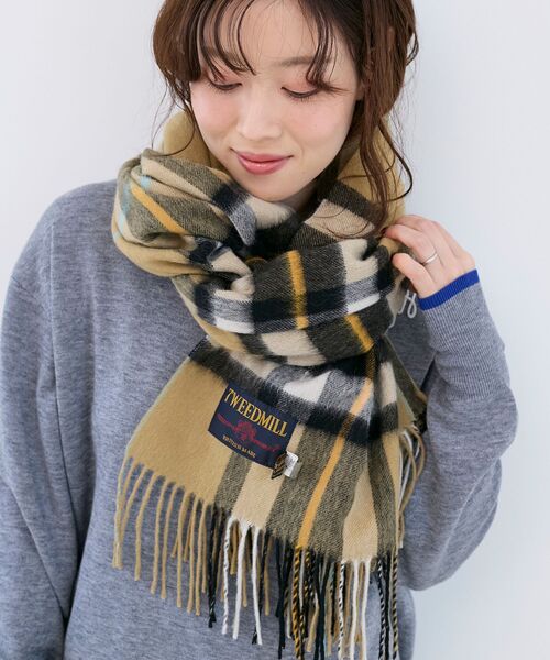 le.coeur blanc(ルクールブラン)の「TWEEDMILLストール(ストール/ショール・レディース・ブラック系その他/グレー系その他/ブラウン系その他3/ベージュ系その他2/ブラウン系その他2/ブルー系その他2/ホワイト系その他2/ベージュ系その他3・FREE)」の6枚目の写真