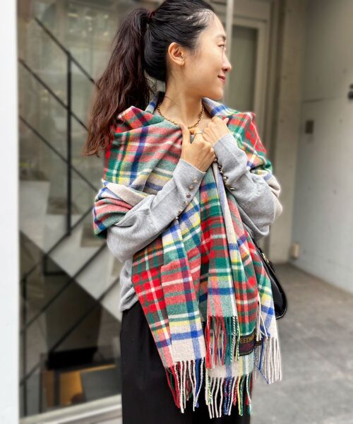 le.coeur blanc(ルクールブラン)の「TWEEDMILLストール(ストール/ショール・レディース・ブラック系その他/グレー系その他/ブラウン系その他3/ベージュ系その他2/ブラウン系その他2/ブルー系その他2/ホワイト系その他2/ベージュ系その他3・FREE)」の7枚目の写真