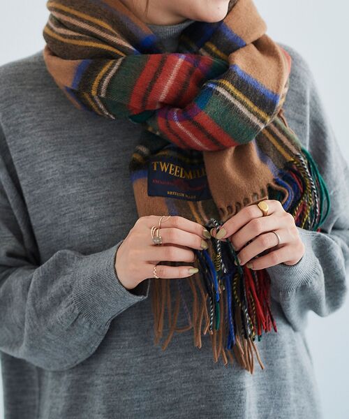 le.coeur blanc(ルクールブラン)の「TWEEDMILLストール(ストール/ショール・レディース・ブラック系その他/グレー系その他/ブラウン系その他3/ベージュ系その他2/ブラウン系その他2/ブルー系その他2/ホワイト系その他2/ベージュ系その他3・FREE)」の11枚目の写真