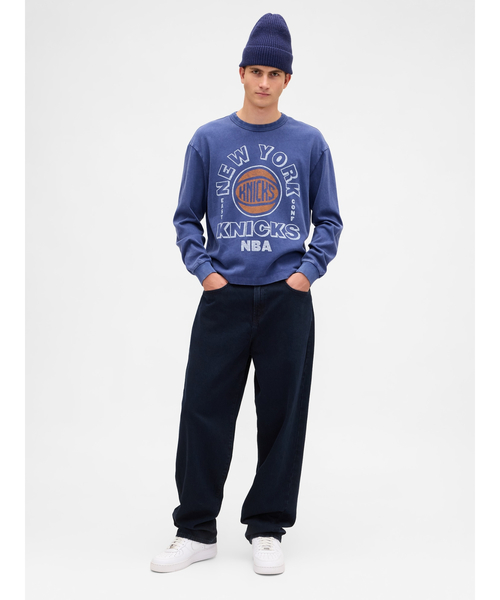 セール】NBA ニューヨーク ニックス クロップド グラフィックTシャツ