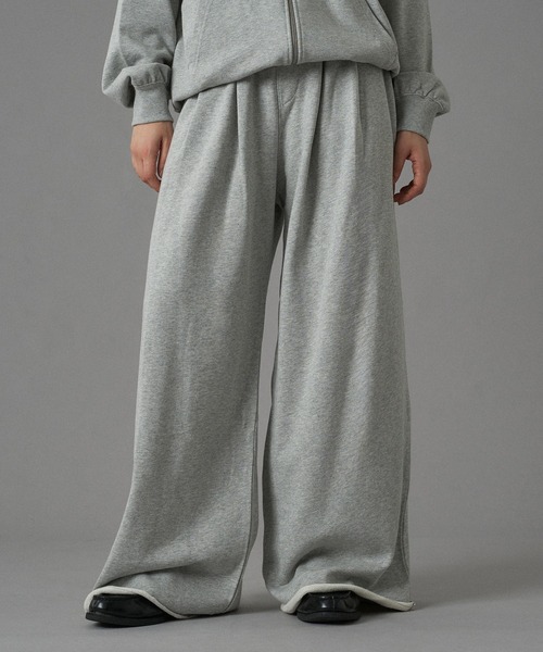 TUCK WIDE BAGGY SWEAT PANTS / タックワイドバギースウェットパンツ