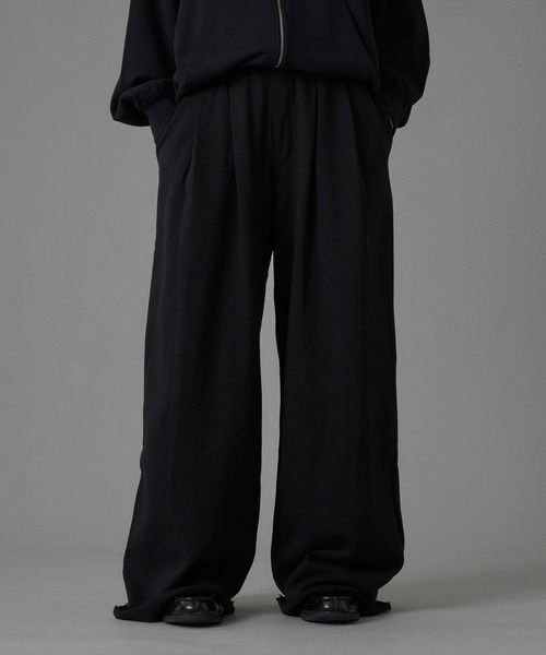 TUCK WIDE BAGGY SWEAT PANTS / タックワイドバギースウェットパンツ